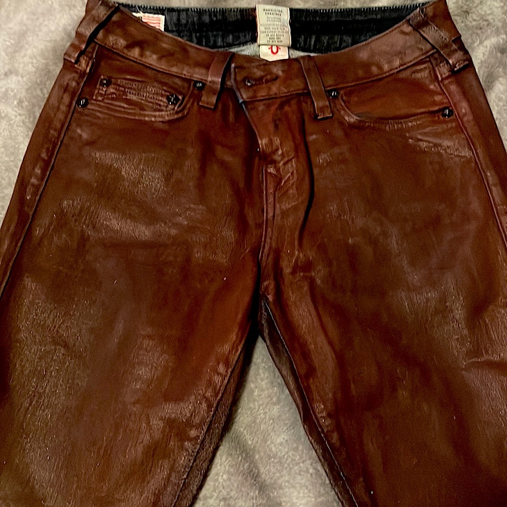 True Religion  Metallic  women size 28 Jean